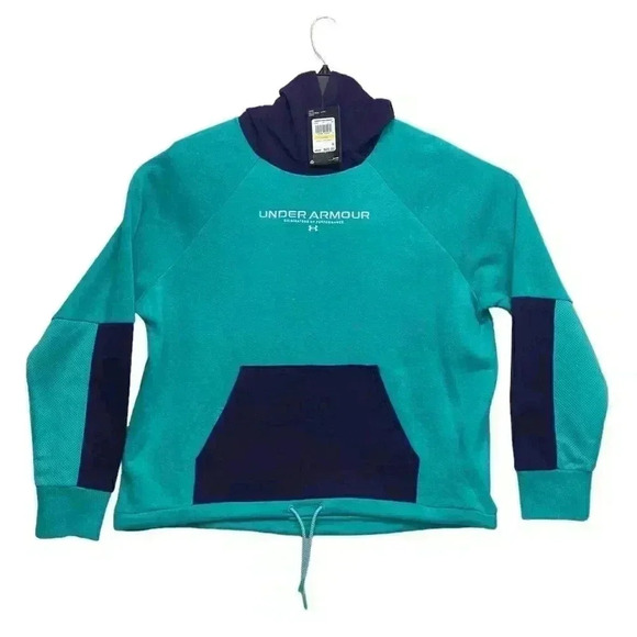 Under Armour Size M Rival Fleece Adjustable Hem Pullover Hoodie Athletic Sports - Picture 1 of 4